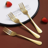 ReaNea Gold Dinner Forks 12 Pieces Stainless Steel 8.17" Fork Wedding Silverware Set