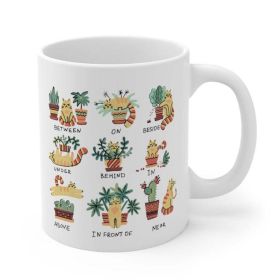 Puurfect Combo Cat and Plants Coffee Tea Mug