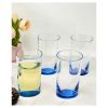 Oval Halo Acrylic Glasses Drinking Set of 4 Hi Ball (15oz), Plastic Drinking Glasses, BPA Free Cocktail Glasses, Drinkware Set, Plastic Water Tumblers