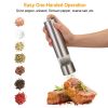 Electric Salt Pepper Grinder with Light Adjustable Coarseness Stainless Steel Salt Pepper Shaker