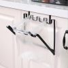 Garbage Bag Holder Hanging Trash for Trash Bag Rack Kitchen Cupboard Mounts Over Cabinet Doors Cupboards Garbage Rack Organizer