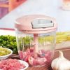 900ML Manual Meat Mincer Garlic Chopper Rotate Garlic Press Crusher Vegetable Onion Cutter Kitchen Cooking Accessories