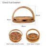 Bamboo Foldable Fruit Storage Basket Creative Collapsible Fruit Candy Plate Nuts Snacks StorageTray Home Decoration Gift Basket