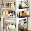 Strong Magnetic Spice Rack with 8 Hooks Fridge Oven Microwave Magnetic Storage Shelves Seasoning Holder